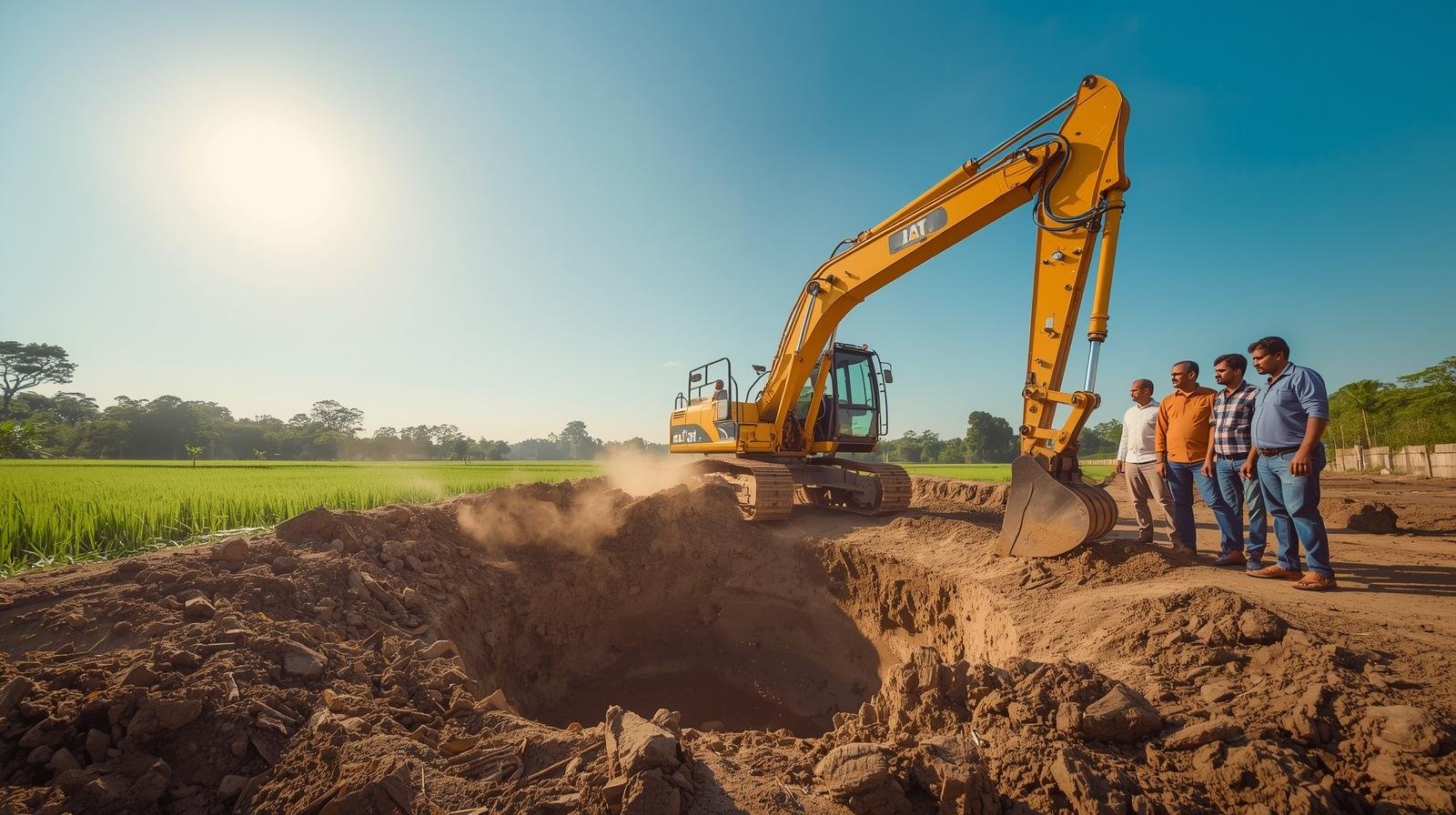 SMS team at work – open well digging site