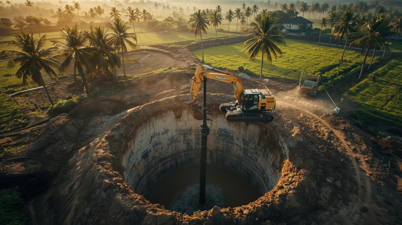 Old well widening – increase water storage capacity