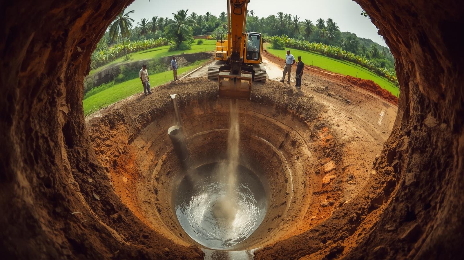 Open well project in Salem – depth 80 feet completed by SMS OPEN WELL CONTRACTOR